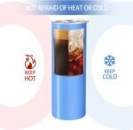 YOUKE OLA 12 Pack Stainless Steel Skinny Tumblers 20oz - Bulk Straight Double Wall Vacuum Insulated Tumbler with Lid and Straw & Silicone Base for Travel, DIY, 12 Colors - Image 6