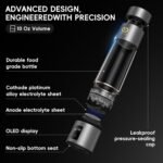 PUREPEBRIX Hydrogen Water Bottle Generator - Up to 6400 PPB, 12-Hour Hydrogen Retention, IHSA Certified SPE/PEM Tech, Portable, Recovery & Thoughtful Wellness Gift (Sliver) - Image 4