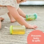 The First Years Squeeze & Sip Toddler Straw Cups - Squeezable Transition Sippy Cup with Silicone Straw - Toddler Feeding Supplies - 7 Oz - 3 Count - Ages 6 Months and Up - Image 4