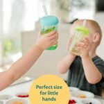 The First Years Squeeze & Sip Toddler Straw Cups - Squeezable Transition Sippy Cup with Silicone Straw - Toddler Feeding Supplies - 7 Oz - 3 Count - Ages 6 Months and Up - Image 5