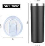 HASLE OUTFITTERS 20 oz Skinny Tumblers Bulk Set, Stainless Steel Insulated Slim Tumblers with Lids, Reusable Double Wall Travel Coffee Mugs, Durable Powder Coated Travel Water Cups(Black, 4) - Image 3