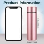 Irenare 5oz Mini Water Bottle Mini Insulated Stainless Steel Bottle Purse Water Bottle Cute Leak Proof Flask Keeps Drink Cold and Hot for Purse Women(Pink,1 Piece) - Image 3
