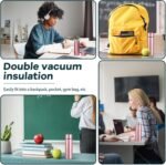 Irenare 5oz Mini Water Bottle Mini Insulated Stainless Steel Bottle Purse Water Bottle Cute Leak Proof Flask Keeps Drink Cold and Hot for Purse Women(Pink,1 Piece) - Image 6