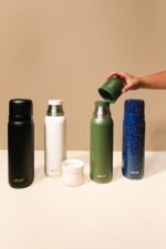 Ello Therma 32oz Insulated Stainless Steel Thermos for Hot & Cold Beverages with Leak Proof Lid & Built-in Cup, Triple Wall Insulation, Hot 24 Hrs, Perfect for Coffee,Tea, Dishwasher Safe, Black - Image 3