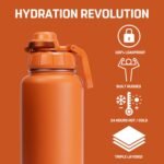 Vesmoon Vessence 32 Oz Stainless Steel Tea Infuser Bottle for Loose Leaf Tea, Water, Herbs, Fruits - Triple Layered Insulated, Leak Proof Bottle with Lid and Clip Handle - 24 Hours Hot/Cold - Image 3