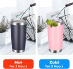 VEGOND 20oz Tumbler with Lid and Straw Stainless Steel Tumbler Cup Bulk Vacuum Insulated Double Wall Travel Coffee Mug Powder Coated Coffee Cup(Navy Blue 12 Pack - Image 5