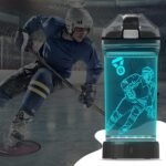 YuanDian Hockey Gifts for Boys, Light Up Water Bottle - 14 OZ Tritan BPA Free Eco-Friendly - Cool LED Sport Cups Gift for Hockey Player School Kids Girl Child Christmas Holiday - Image 4