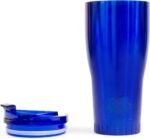 Silver Buffalo Double Walled Vacuum Insulated Stainless Steel Tumbler With Flip Top Lid Keeps Hot and Cold, Travel Coffee Mug Leakproof Lid, 30 Ounces, Royal Blue - Image 4