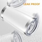HZJSTSWQ 20 oz Tumbler Bulk with Lid Stainless Steel Insulated Tumblers Double Wall Vacuum Coffee Mug Powder Coated Tumbler Cups for Cold and Hot Drinks, White, 6 pack - Image 5