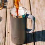 RTIC 20oz Road Trip Travel Mug with Lid and Handle, Ceramic Lined, Insulated, Stainless Steel, Metal, Double Wall Vacuum-Insulation, Portable Coffee, Tea Cup for Hot and Cold Drink, Graphite - Image 4