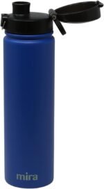MIRA 24 oz Insulated Water Bottle - Stainless Steel Thermo with One-Touch Quick-Open Spout - Double Wall Hot & Cold (24Hr Cold/12Hr Hot) - Space Blue - Image 3