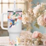 AMZUShome 40 OZ Hummingbird Tumbler with Handle.Hummingbird Lover Gifts.Unique Birthday Christmas Gifts for Hummingbird Lover.Personalized 40 OZ Hummingbird Tumbler Gifts for Women Men. - Image 6