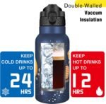 Han's Bottle Kids Water Bottle with Straw Lid - Insulated Stainless Steel Reusable Tumbler for Girls,Boys,Thermo Mug,17oz,Space Planet - Image 6