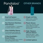 Pandaloo® Glass Cups With Lids and Straws -20 Fl Oz- Perfect Size Iced Coffee Cup - Smoothie Cup With Bamboo Lid and On the go Lid - Glass Tumbler With Straw (1 Count (Pack of 1), Lilac Rhapsody) - Image 5