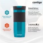 Contigo Byron Snapseal Travel Mug, Stainless Steel Thermal mug, vacuum flask, leakproof tumbler, coffee mug with BPA free Easy-Clean Lid, 470 ml, Biscay Bay - Image 3