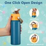 2 PACK 18 OZ Water Bottle for Kids, Stainless Steel Double Insulated Sports Water Bottle, Leak Proof Straw Cup for School, Gifts and Travel, BPA Free (Light Pink, Purple) - Image 5