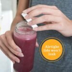 All About Juicing Clear Glass Water Bottles Set - 6 Pack Wide Mouth with Lids for Juice, Smoothies, Beverage Storage - 16 oz, Durable, Reusable, Dishwasher Safe, Leak Proof (White Caps) - Image 4