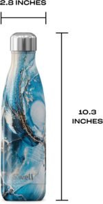 S'well Stainless Steel Water Bottle, 17oz, Ocean Marble, Triple Layered Vacuum Insulated Containers Keeps Drinks Cold for 36 Hours and Hot for 18, BPA Free, Perfect for On the Go - Image 5