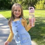 OLDLEY 20 kids Water Bottle with Straw,Tritan BPA-Free,Leak-Proof Design for Travel, Home, School, (Pink) - Image 5