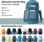 DYSANKY 1 Gallon Water Bottle Insulated | Thickened Stainless Steel Vacuum Metal Water Jug | Portable Sports Large for Gym and Hiking with Straw, Carrier Bag, Handle Strap | BPA-Free 128 oz - Image 5