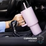 Simple Modern 30 oz Trek Tumbler with Handle and Straw Lid | Cup Holder Friendly Insulated Stainless Steel Travel Mug | Kelly Green - Image 4