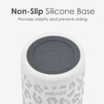 Leopard Print Insulated Stainless Steel Water Bottle with Straw for Sports and Travel, 32oz, Gifts for Women Girls Friends Teens Birthday Christmas (Grey) - Image 5