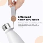 Mollcity Small Water Bottles -9 oz Stainless Steel Insulated Water Bottles for Back to School Reusable Metal Flask for Girls (White) - Image 4