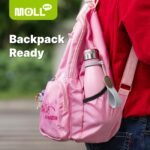 Mollcity Small Water Bottles -9 oz Stainless Steel Insulated Water Bottles for Back to School Reusable Metal Flask for Girls (White) - Image 9