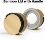 ameiin 23oz Borosilicate Glass Water Bottle with Bamboo Lid and Neoprene Sleeve - Glass Sports Water Bottle for Drinking - Image 6