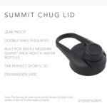 Simple Modern Water Bottle with Chug Lid Vacuum Insulated Stainless Steel Metal Thermos Bottles | Reusable Leak Proof BPA-Free Flask for Sports | Summit Collection | 32oz, Midnight Black - Image 4