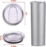 20oz Skinny Tumbler Replacement Lids 3 Pack,2.75in Cup Mouth Compatible with YETI Rambler and More Tumbler Cups，Spill Proof Splash Resistant Silicone Sliding Covers. - Image 4