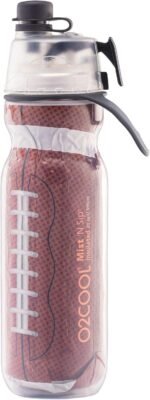 O2COOL Mist 'N Sip Misting Water Bottle No Leak Pull Top Spout Sports Water Bottle 20 oz (Football) - Image 3
