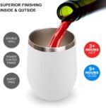 EXYLANOR Personalized Wine Tumblers with Photo Text Logo Name Customized Stainless Steel Insulated Coffee Mugs for Hot & Cold Drinks Gift for Men Women 12 OZ, 1 PC, Blank White - Image 5