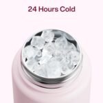 ENCOOL Insulated Water Bottle with Straw Stainless Steel Water Bottle, Leak-Proof, BPA-Free, Double Wall Vacuum Keeps Cold for 24 Hours for Sports, Travel, School (32 oz, Cotton Candy) - Image 4