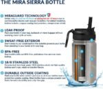 MIRA 12 oz Small Insulated Water Bottle for Cold Drinks | Leak-Proof Stainless Steel with Straw Lid for Travel, Hiking, Gym - Racecar - Image 5