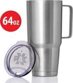 Maxam XPAC 64 Ounce Double Vacuum Wall Stainless Steel Vacuum Insulated Tumbler with Lid and Handle, Fits in a 4 Inch Wide Car Beverage Holder - Image 3
