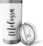Melissa Personalized Name Travel Mug Stainless Steel Insulated Tumbler - Image 4