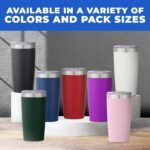 Gifts by Design 12 Ct of 20 Oz Two-Tone Himalayan Stainless Steel Tumbler with Lid – White – Customizable Insulated Cups for Water, Coffee, Hot & Iced Drinks – Great for DIY, Events, Work - Image 5