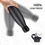 Insulated Water Bottle, 12oz Stainless Steel Water Bottles with straw lid, Metal Sports Water Bottles for Boys,Girls, Double Wall Vacuum BPA-Free Flask for School, Sports & Travel-Black - Image 5
