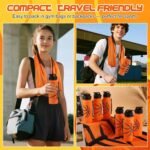 Olgaa 24 Pcs Sport Party Favors 12 Pcs Reusable Basketball Water Bottle Bulk 20 oz 12 Pcs Soft Cooling Towels Sports Accessories for Party Favor Players Lovers Team Gifts (Basketball) - Image 5