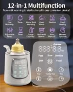 Fast Bottle Warmer Multifunctional Milk Warmer with Time, Smart Temperature Control, 24H Warming, Memory Settings Dk-Grey - Image 4