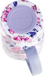 Vera Bradley Insulated Coffee Mug with Handle, 18 Ounce Stainless Steel Tumbler with Lid, Pink Floral Metal Thermal Cup, Hummingbird Ditsy - Image 4