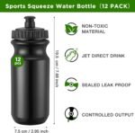 Mimorou 12 Pack Sports Squeeze Water Bottles 20 oz with Easy Open Push/Pull Cap Leak Proof BPA Free Plastic Water Bottles for Bike Cycling Fitness Yoga Camping Workout Outdoor - Image 3