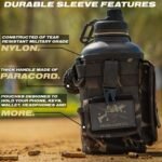 Iron Infidel Battle Bottle - Half Gallon Insulated Water Bottle with Paracord Handle - Large 64 oz Stainless Steel Water Jug & Rugged, Removable Sleeve For Keys, Wallet, Phone (Black Camo 2 Liter) - Image 4