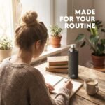 Mont-Clair Kristal Borosilicate Glass Water Bottle 550ml with Neoprene Sleeve - Leak Proof + BPA Free - Hot & Cold Drinks - Ideal for Adult, Kids, Travel, Sports, Gym, Running - Black - Image 6