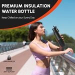 Insulated Stainless Steel Water Bottles with Straw, Wall Vacuum Insulated Water Bottle with Straw for Gym Traveling Camping Hiking Outdoor Activity(2 Cleaning Brushes+1 Carabiner, 26 oz Black) - Image 5