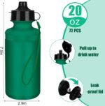 Ziliny 72 Pcs Reusable Water Bottles Bulk 20 oz Squeeze Plastic Sports Water Bottles with Nylon Strap Leak Proof Blank DIY Cups for Travel Hiking Cycling Sport Event Team Gifts - Image 3