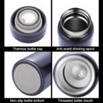 Mini Thermos Cute Water Bottle - 7 oz Tiny Insulated Vacuum 18/10 Stainless Steel Small Flask - Leak Proof & Spill Proof & Keeps Cold and Hot for Drink, Coffee, Tea - Blue - Image 4
