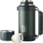 Large Coffee Thermoses for Hot Drinks Stainless Steel Thermoses 2QT 64oz Vacuum Insulated Bottle With Cup Handle Keeps Liquids Hot And Cold For Up To 24 For Outdoor Gathering Camping - Image 3