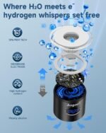 Hydrogen Water Bottle - 5000 PPB in 8 Minutes, Cyclic Mode for 8 Hours, Self Clean, Aluminum & Glass, 360ml Capacity, for Travel, Sports, Office, Home (Black, 12Oz) - Image 4